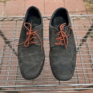 Rockport Charcoal Oxford Shoes with Rust Laces